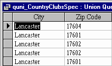 Union Query Access 2003 Example